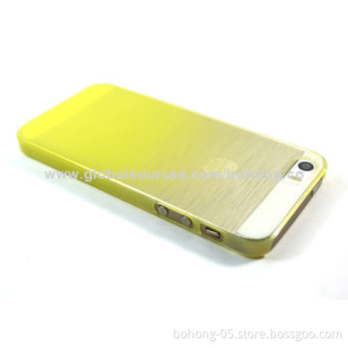 Graduated Color Wire Drawing Grain PC Cases for iPhone 5s, Different Colors Available